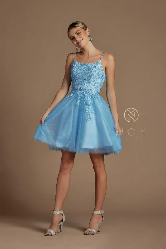 Short Spaghetti Strap Homecoming Dress