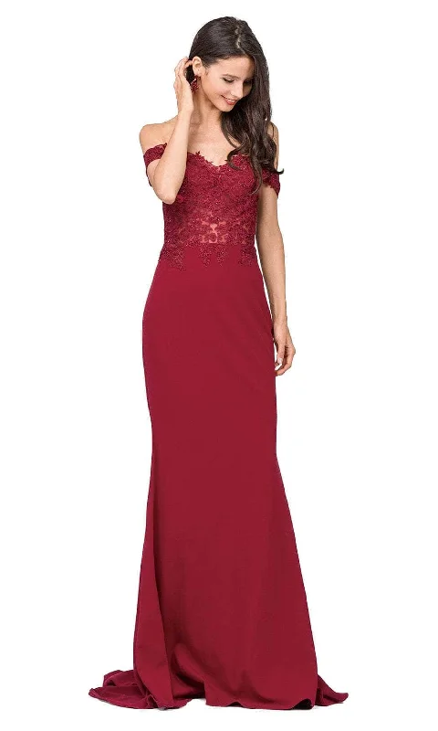 Dancing Queen 2274 - Embroidered Off Shoulder Prom Gown