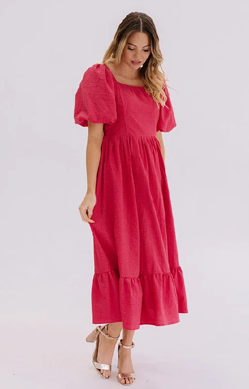 Josie French Rose Square Neck Dress - DM Exclusive - Maternity Friendly - FINAL SALE