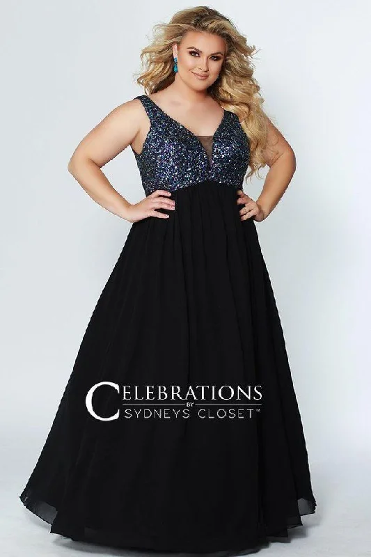 Black 16 Plus Size Prom Long Formal Dress Sale