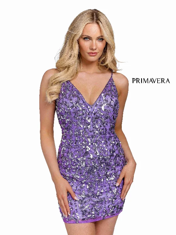 Primavera Couture Prom Short Beaded Dress 3813