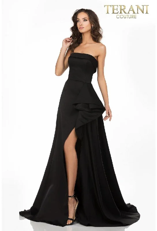 Terani Couture 2012P1288 Strapless Long Prom Dress