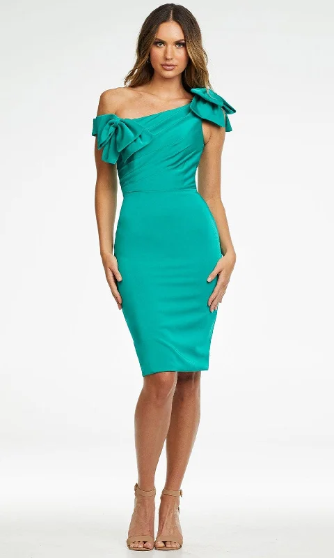 Ashley Lauren - 4494 Asymmetric Ruched Sheath Dress