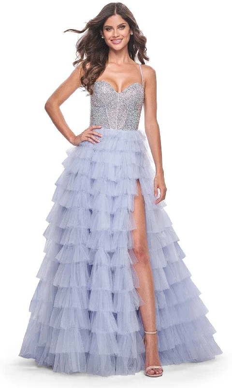 La Femme 32335 - Sweetheart Neck Rhinestone Embellished Ballgown